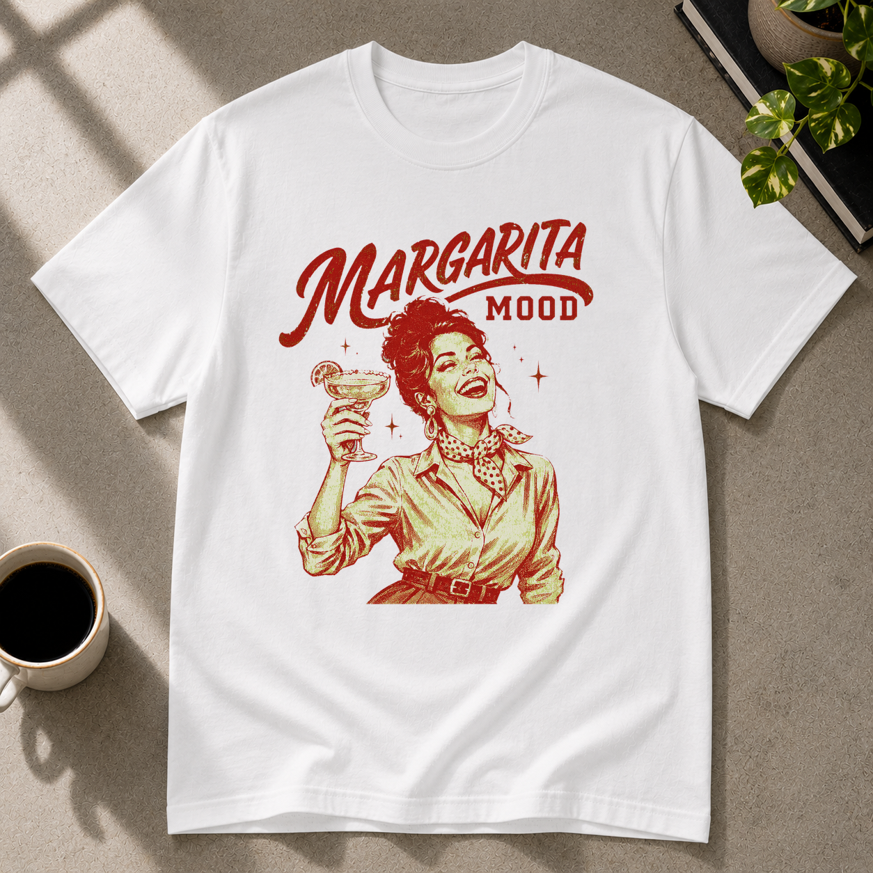 Margarita graphic T-shirt in white by Butter & Tonic on s tee by Butter & Tonic