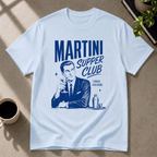 Martini graphic T-shirt in light-blue by Butter & Tonic on l tee by Butter & Tonic