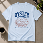Oyster graphic T-shirt in light-blue by Butter & Tonic on m tee by Butter & Tonic