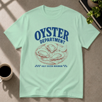 Oyster graphic T-shirt in mint-green by Butter & Tonic on xl tee by Butter & Tonic