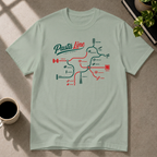 Pasta graphic T-shirt in sage by Butter & Tonic on s tee by Butter & Tonic