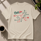Pasta graphic T-shirt in sand by Butter & Tonic on 2xl tee by Butter & Tonic