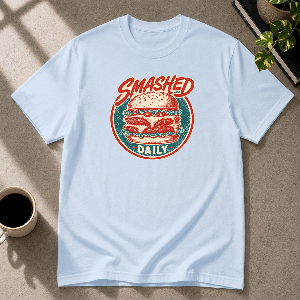 Avocado graphic T-shirt in light-blue by Butter & Tonic on xl tee by Butter & Tonic