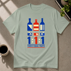 Cocktail graphic T-shirt in sage by Butter & Tonic on 3xl tee by Butter & Tonic