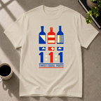 Cocktail graphic T-shirt in sand by Butter & Tonic on xl tee by Butter & Tonic