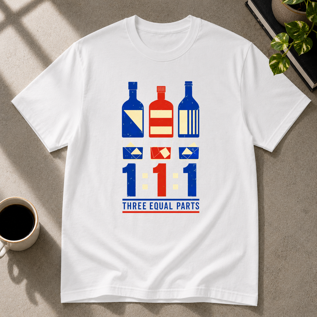 Cocktail graphic T-shirt in white by Butter & Tonic on s tee by Butter & Tonic