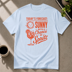 Cocktail graphic T-shirt in light-blue by Butter & Tonic on xl tee by Butter & Tonic
