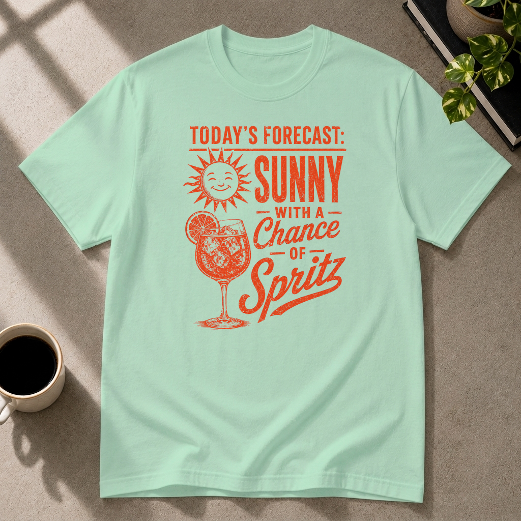 Cocktail graphic T-shirt in mint-green by Butter & Tonic on s tee by Butter & Tonic