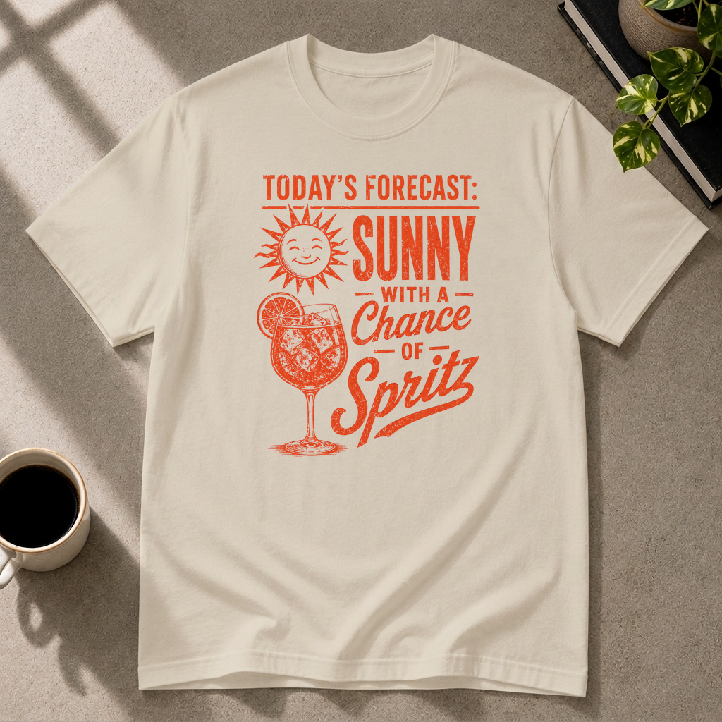 Cocktail graphic T-shirt in sand by Butter & Tonic on 3xl tee by Butter & Tonic