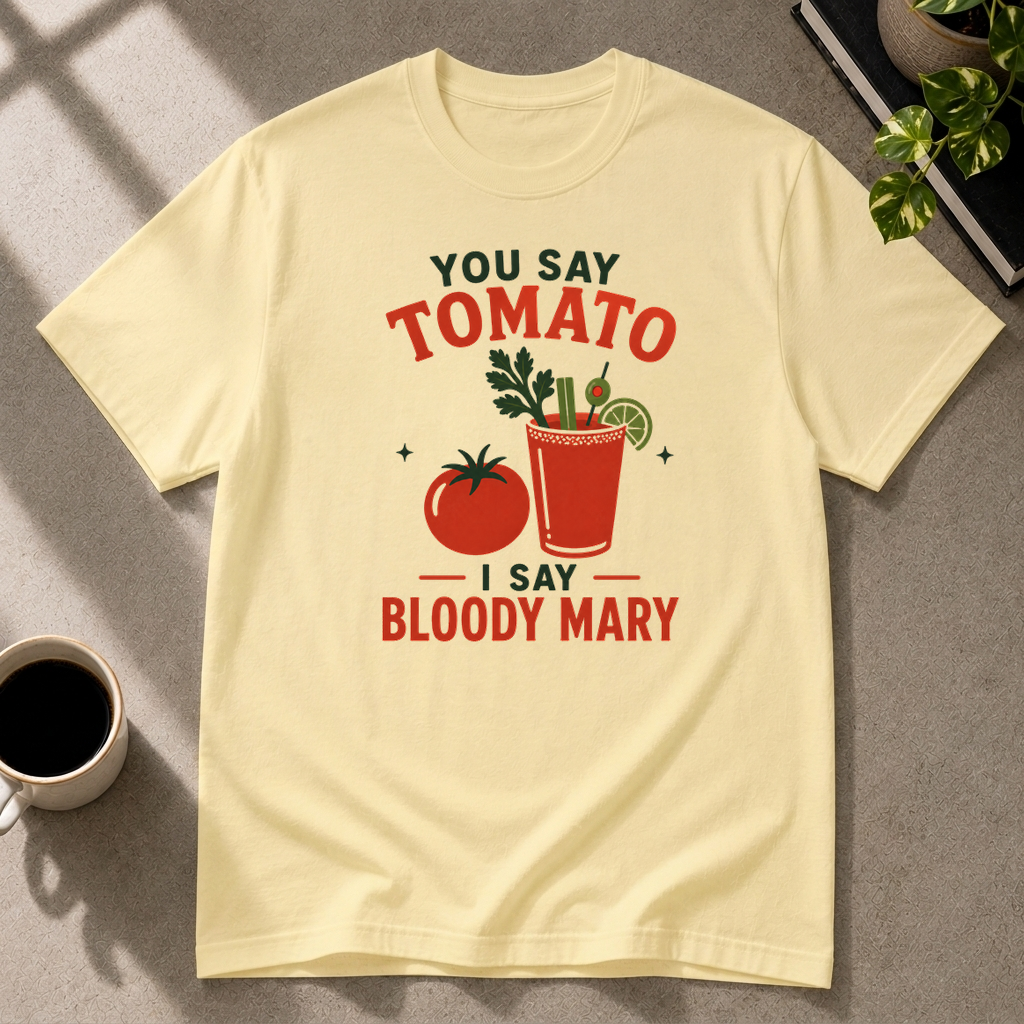 Tomato graphic T-shirt in cornsilk by Butter & Tonic on l tee by Butter & Tonic