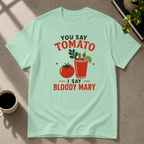 Tomato graphic T-shirt in mint-green by Butter & Tonic on 3xl tee by Butter & Tonic