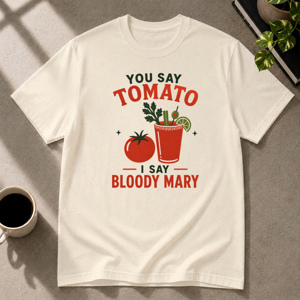 Tomato graphic T-shirt in natural by Butter & Tonic on xl tee by Butter & Tonic