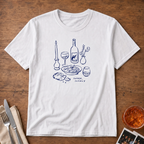 Supper Slowly graphic T-shirt in white by Butter & Tonic