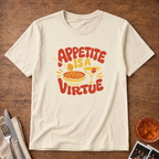 Appetite Is a Virtue graphic T-shirt in charcoal by Butter & Tonic
