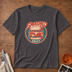 Smashed Daily graphic T-shirt in charcoal by Butter & Tonic