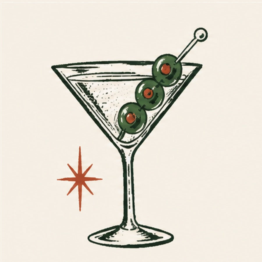 Martini glass illustration